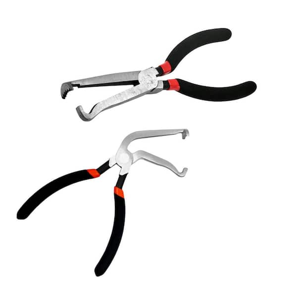 8 in. Electrical Disconnect Pliers for Automotive Push-Tab Connectors, Straight and 60° Angle