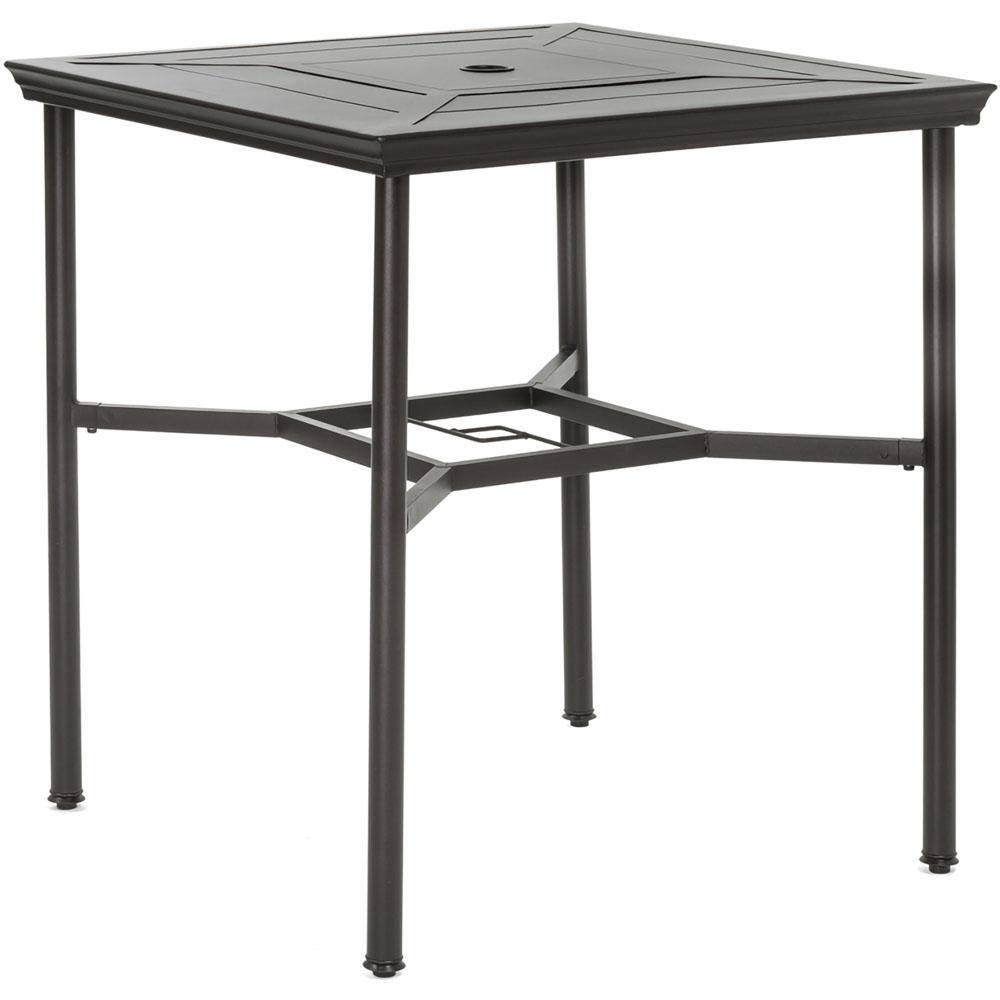 Montclair 5-Piece Steel Outdoor Dining Set with Chili Red Cushions