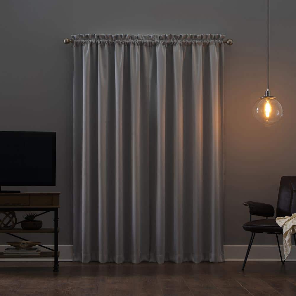 Pearl Blackout Rod Pocket Polyester Curtain Panel, 52" x 84"