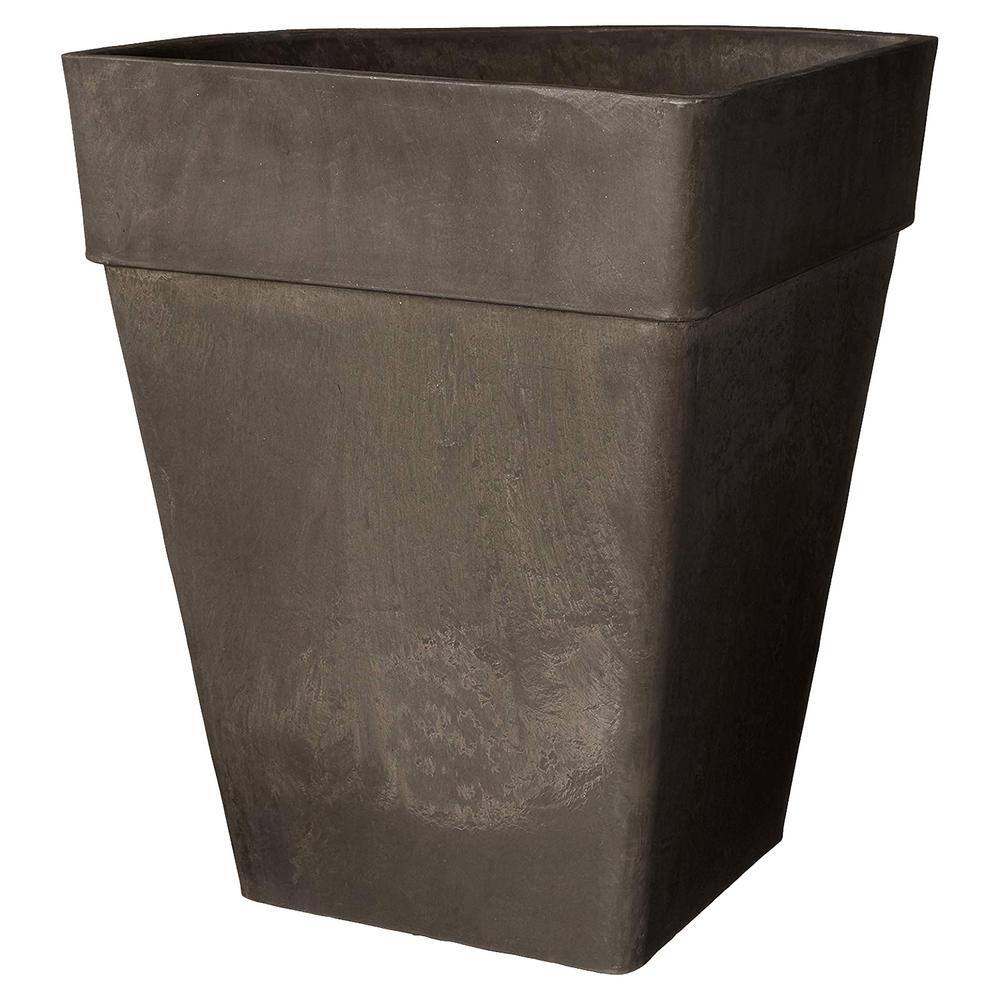 Large Dark Charcoal Recycled Plastic Corner Planter Pot
