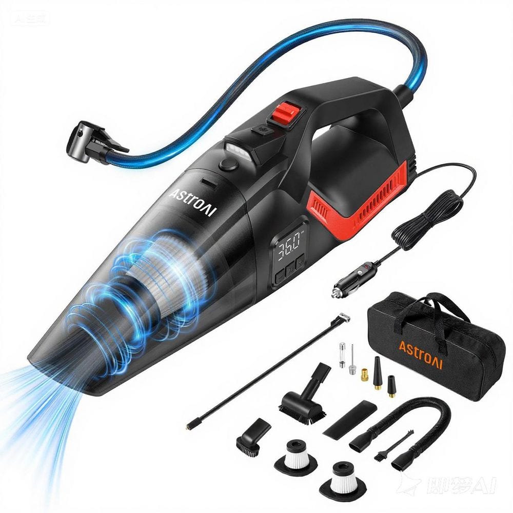 AstroAI 150PSI Air Inflator with Vacuum Function-12V 2-in-1 Pump