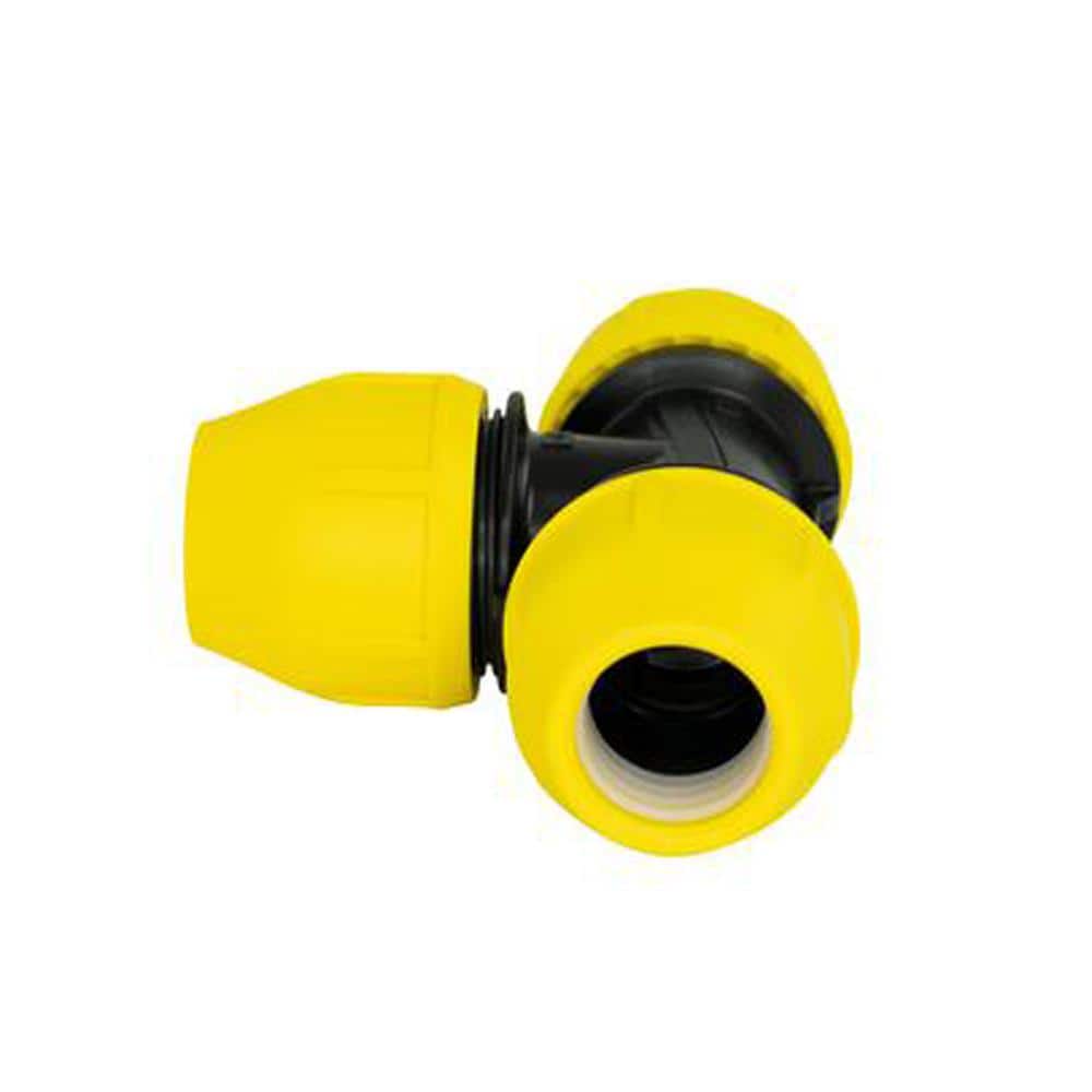 3/4 in. Yellow Polypropylene Underground Gas Pipe Tee