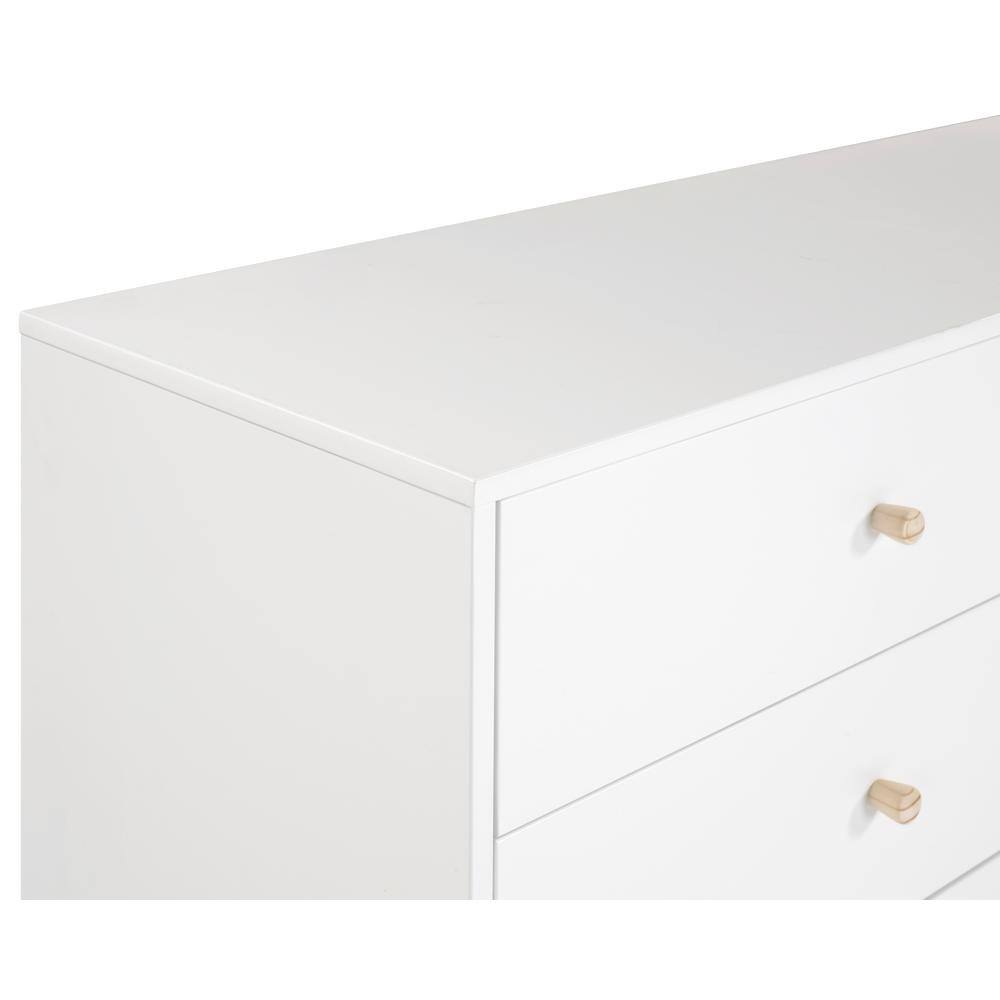 White Modern Double 6-Drawer Dresser