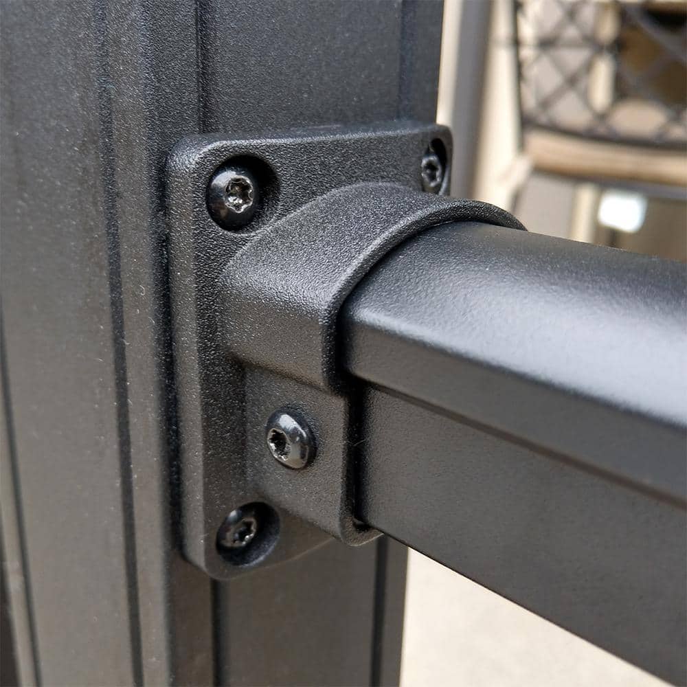 Stanford Black Textured Plastic Straight Railing Bracket Kit (4-Piece)
