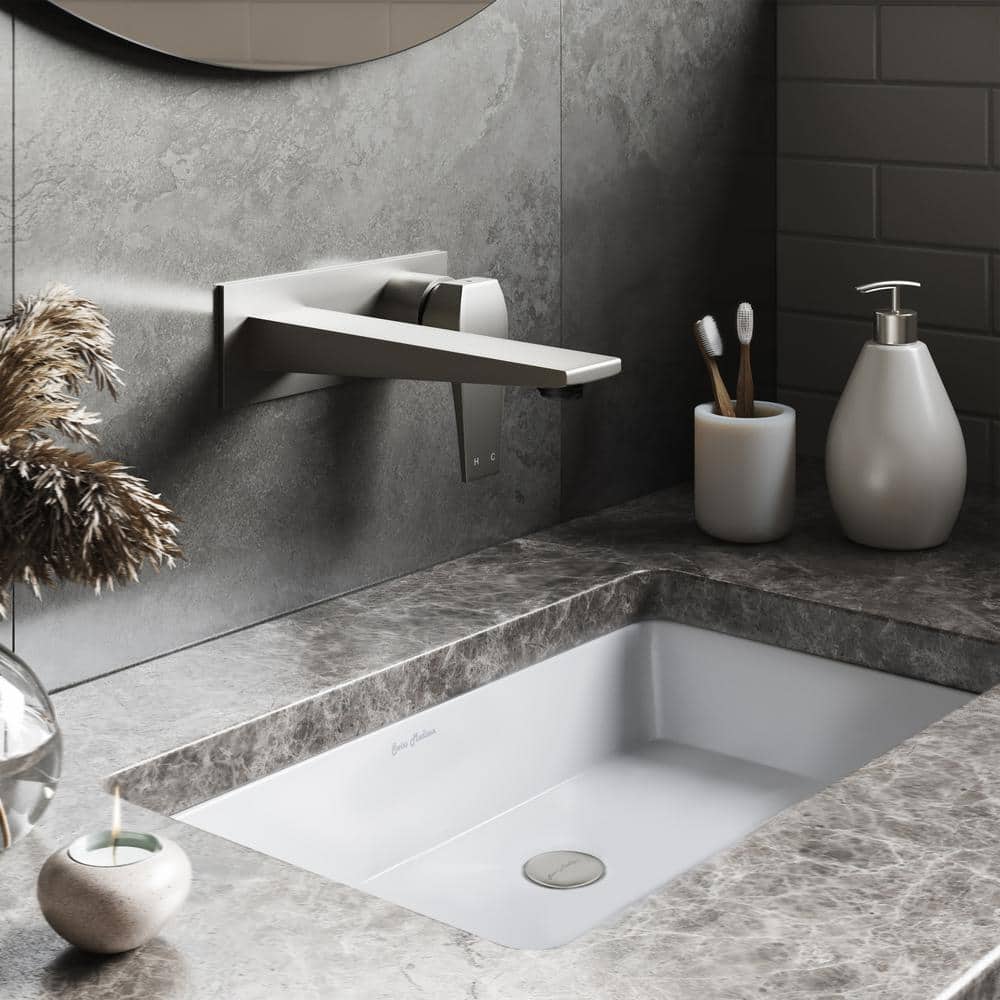 Voltaire Brushed Nickel Single-Handle Wall-Mount Bathroom Faucet