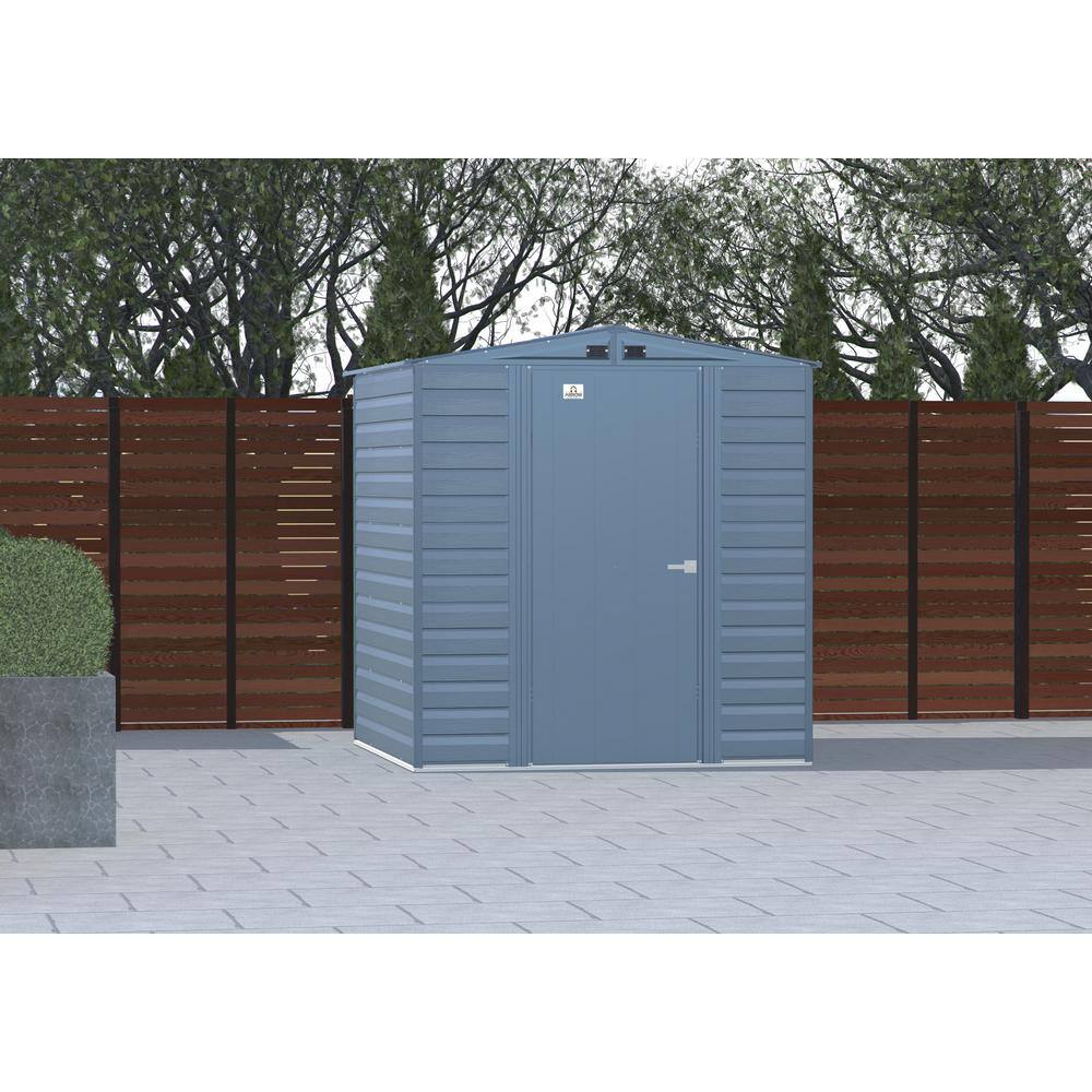 6 ft. x 7 ft. Blue Grey Metal Storage Shed