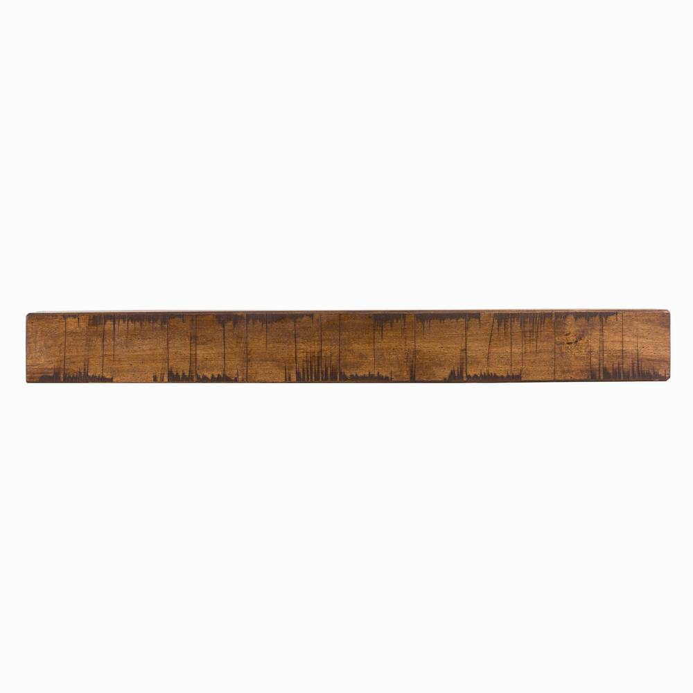 36" Dark Chocolate Wood Rustic Mantel Shelf