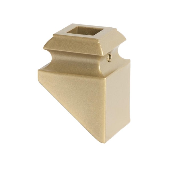 Dorado Gold 16.3.2 Angled Base Shoes for 1/2 in. Square 1.3 in. x 2 in. Iron Balusters for Stair Remodel