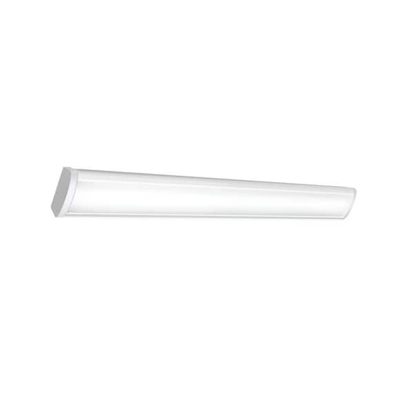 4 ft. Integrated LED Dimmable Wraparound Light fixture, CCT/Wattage/Lumens Selectable, 0-10-Volt dimming