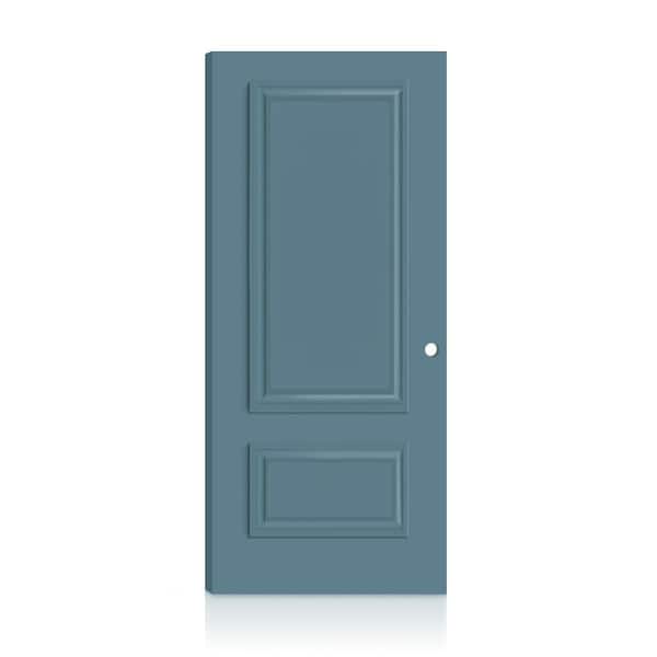 Fire-Rated Palazzo 2 Panel 36 in. x 80 in. Right-Hand/Inswing Dignity Blue Composite Interior Commercial Door Slab