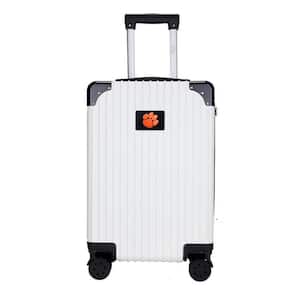 21 in. White Clemson Tigers premium 2-Toned Carry-On Hardcase