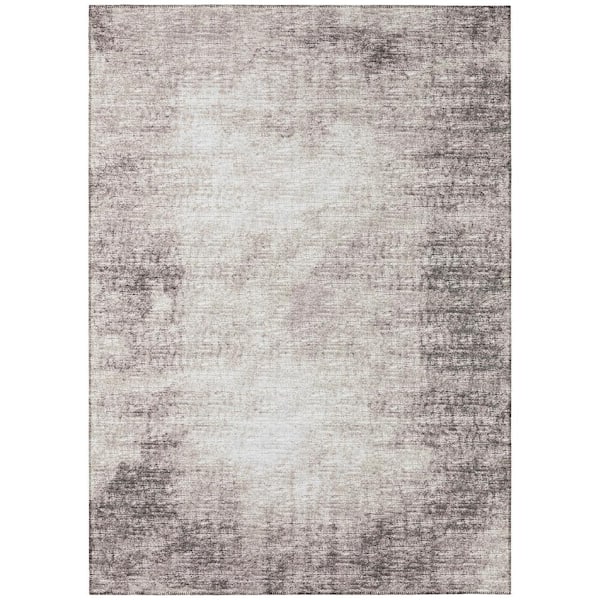 Addison Rugs Rylee Brown 9 ft. x 12 ft. Geometric Indoor/Outdoor Area Rug