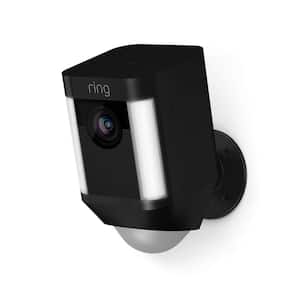 Refurbished Wireless Spotlight Cam Battery Outdoor Rectangle Security Camera in Black
