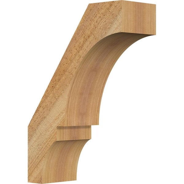 Ekena Millwork 4"W x 10"D x 14"H Balboa Rough Sawn Knee Brace, Western Red Cedar