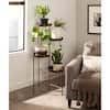 Kate and Laurel Finn 43 in. Bronze Round Metal Indoor Plant Stand 221772