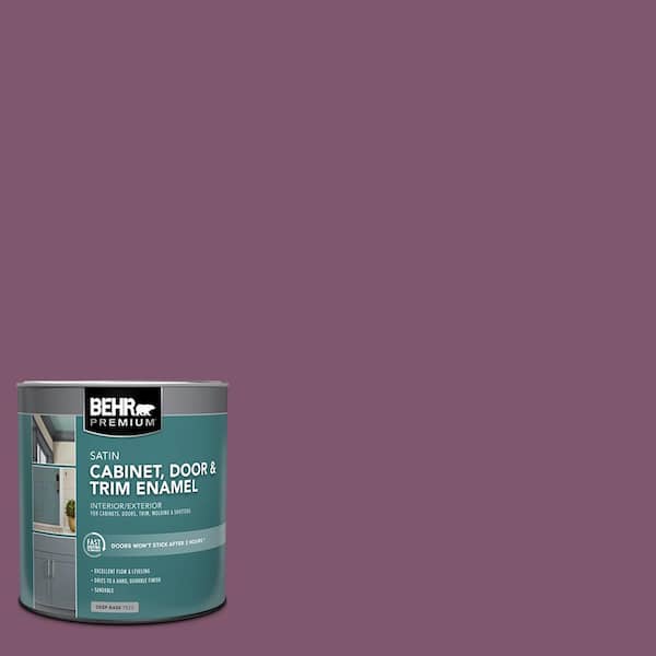 BEHR PREMIUM 1 qt. #M110-7 Euphoric Magenta Satin Enamel Interior/Exterior Cabinet, Door & Trim Paint