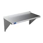 18 in. W x 60 in. D Stainless Steel Wall Shelf Square Edge Kitchen, Restaurant, Garage, Laundry Decorative Wall Shelf