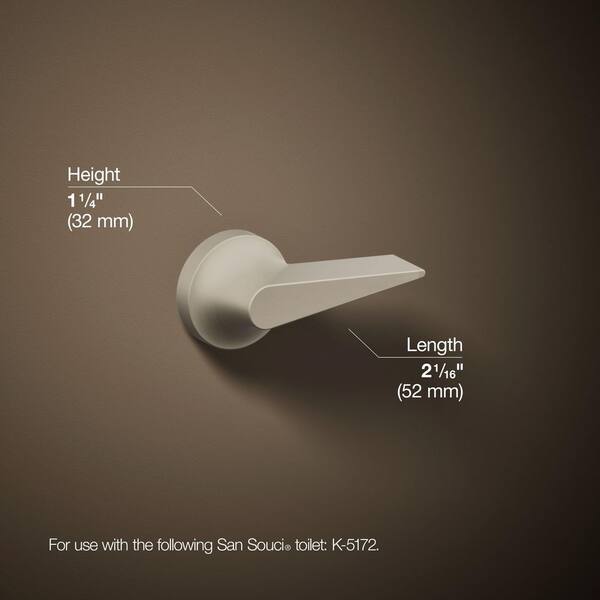 KOHLER San Souci Tank Lever, Vibrant Brushed Nickel K-9171-L-BN
