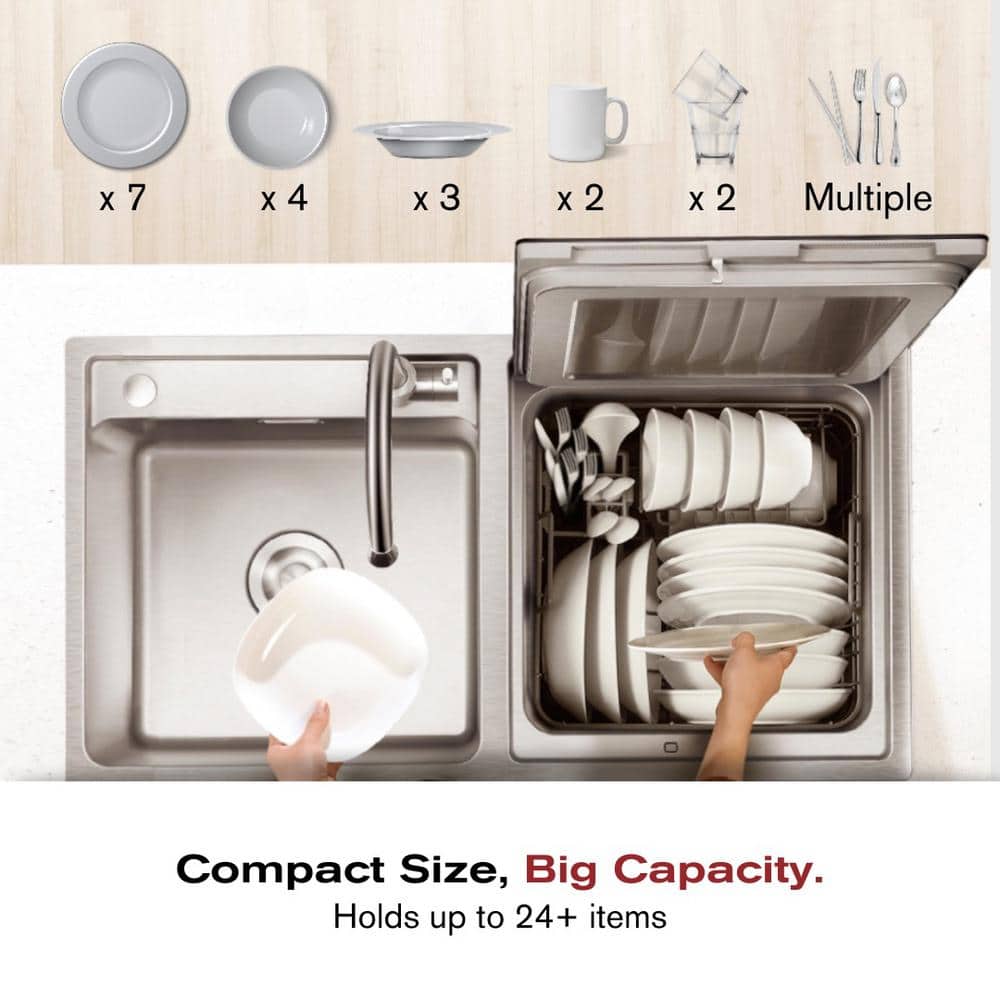 Stainless Steel 2-in-1 Kitchen Sink and Dishwasher Combo