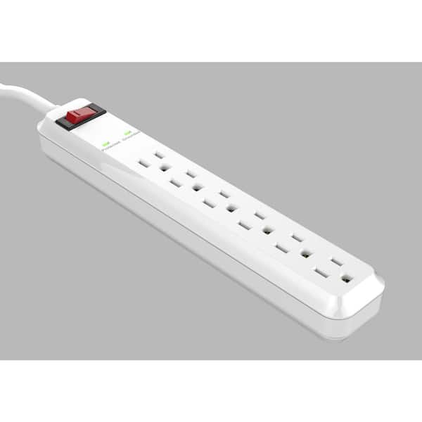 6 Outlet Heavy Duty Power Strip Surge Protector with 3 Foot Extension Cord 2 