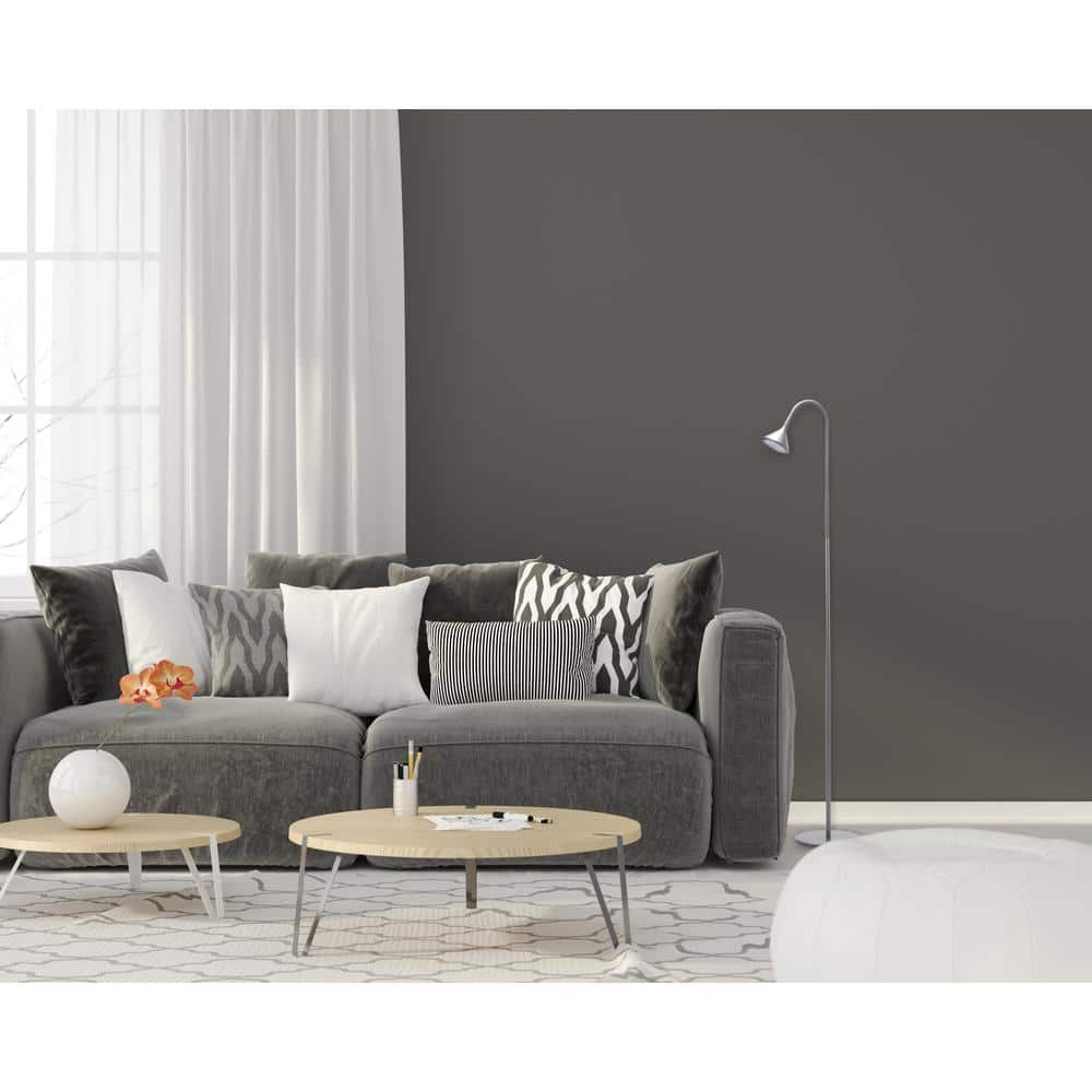 Arcadian 58" Adjustable Black Minimalist LED Floor Lamp