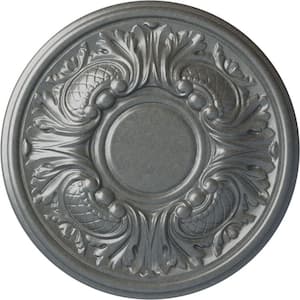 11-3/4 in. x 1-1/4 in. Wakefield Urethane Ceiling Medallion (Fits Canopies upto 3-5/8 in.), Platinum