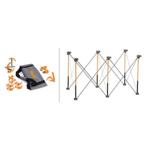 30 in. x 24 in. x 48 in. Steel Centipede Work Support Sawhorse with Exclusive Accessories