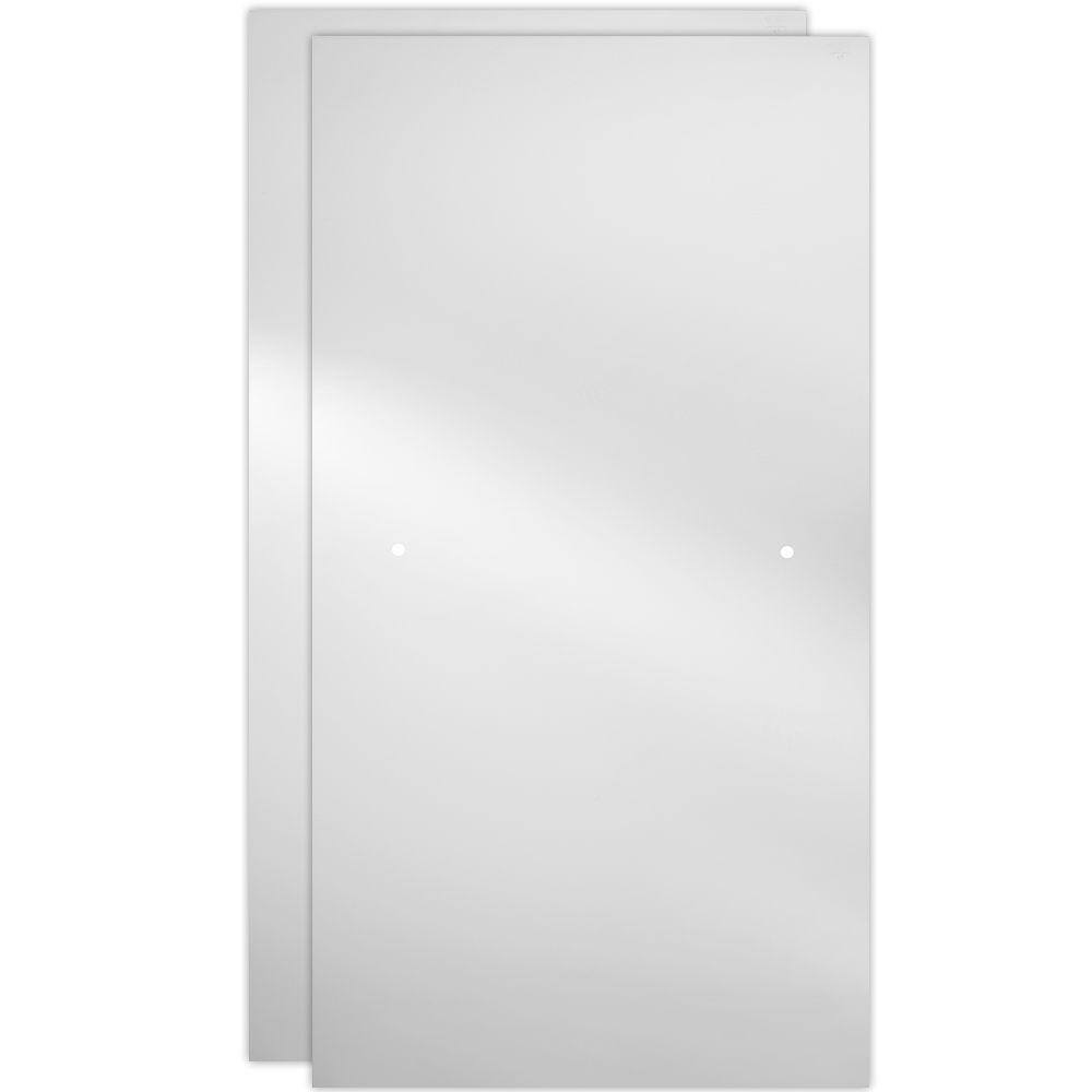 Delta 29-1/32 in. x 67-3/4 in. x 1/4 in. (6 mm) Frameless Sliding Shower Door Glass Panels in Frosted (For 50-60 in. Doors)