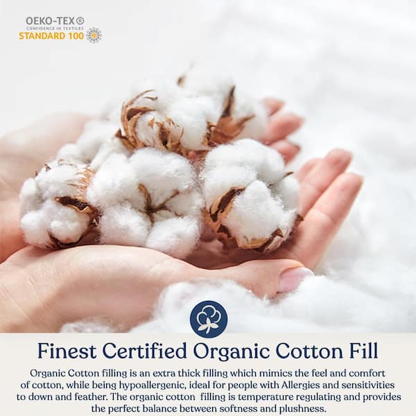 Delara Light Warmth White 100% Organic Cotton Cover & Cotton Fill