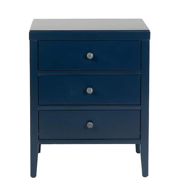 East At Main Jean Navy Acacia Side Table TT-VC-YK339-NV - The Home