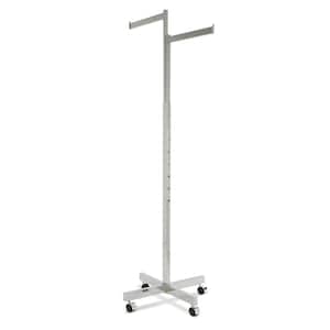 Chrome Steel Rollong Clothes Rack 32 in. W x 72 in. H with two Adjustable Arms