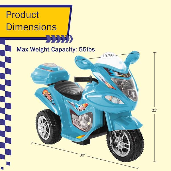 Lil Rider 6-Volt Electric Toy Motorcycle Kids Ride-On Toy 3-Wheel