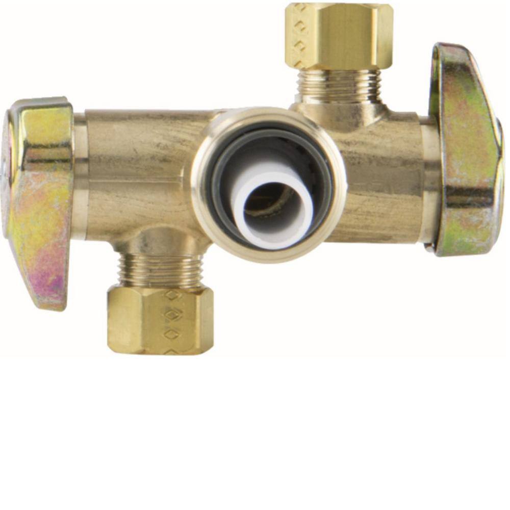 BrassCraft 1/2 in. Push Connect x 3/8 in. OD Comp x 3/8 in. OD Comp