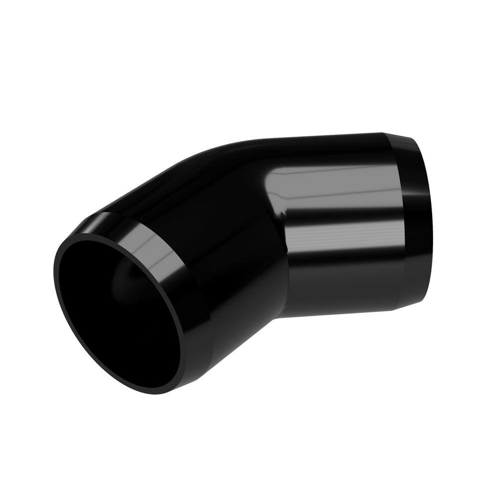 1-1/2 in. Furniture Grade PVC 45-Degree Elbow in Black (4-Pack) price history on PriceWatchPro