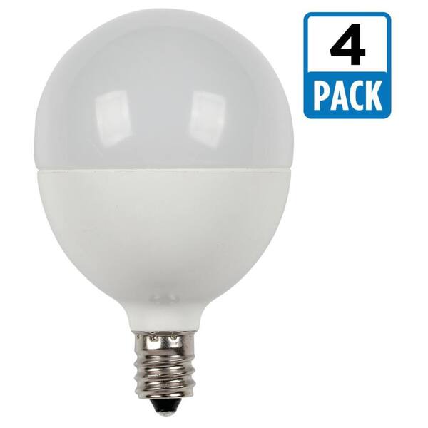 Westinghouse 60W Equivalent Warm White G16 1/2 Dimmable LED Light Bulb (4-Pack)