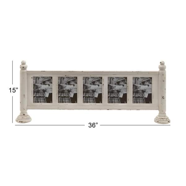 White Wood Vintage Photo Frame 15 in. x 36 in.