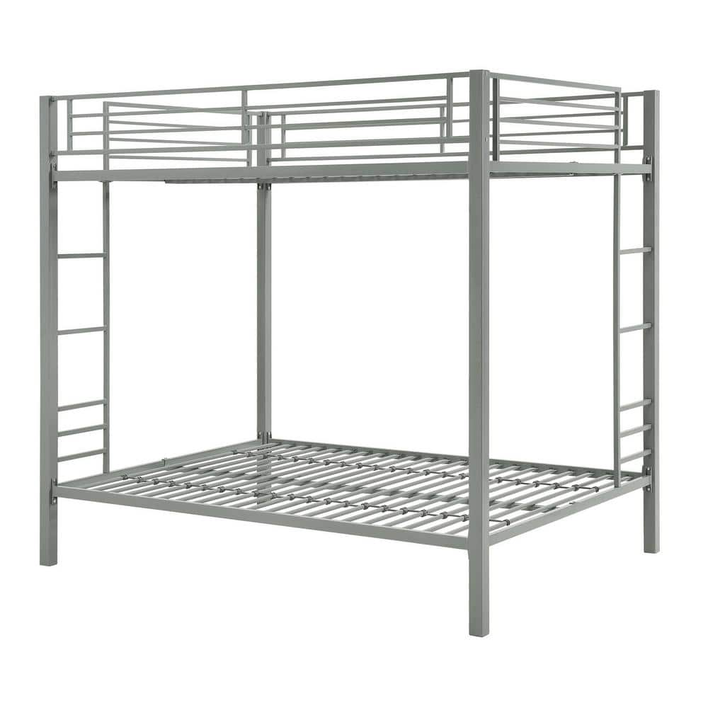 DHP Corey Silver Full Over Full Metal Bunk Bed DE21807 - The Home Depot