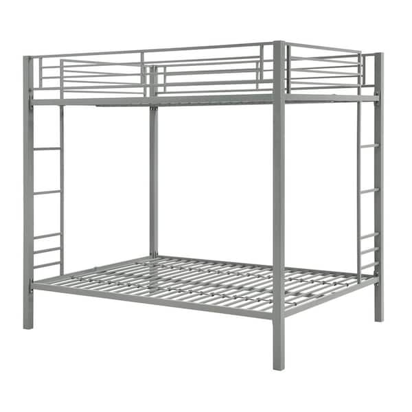 DHP Corey Silver Full Over Full Metal Bunk Bed