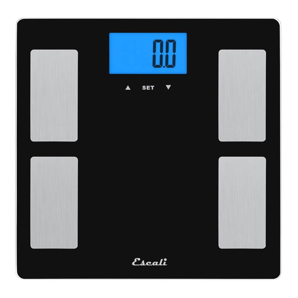 Escali BF180 Advanced Bioelectrical Impedance Analysis (BIA) Technology  Calculates Weight, Body Fat, Body Water, Muscle Mass and Bone Density, LCD