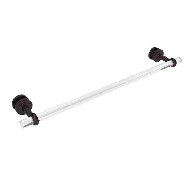 Allied Brass Pacific Beach Collection 24 in. Over-the-door Single Towel Bar in Antique Bronze with Twisted Accents