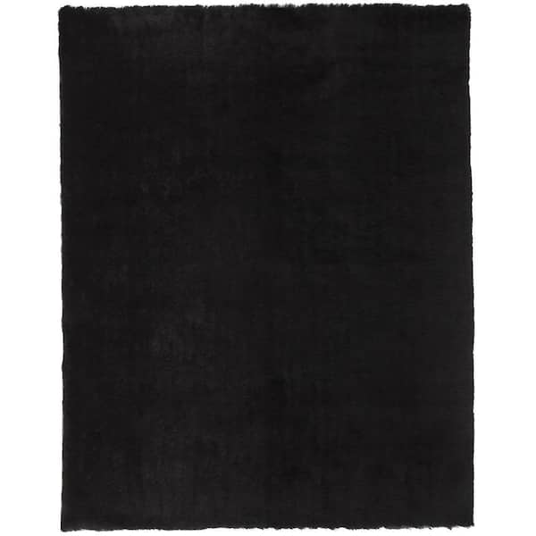 Weave & Wander Freya Black 4 ft. x 6 ft. Shag Area Rug