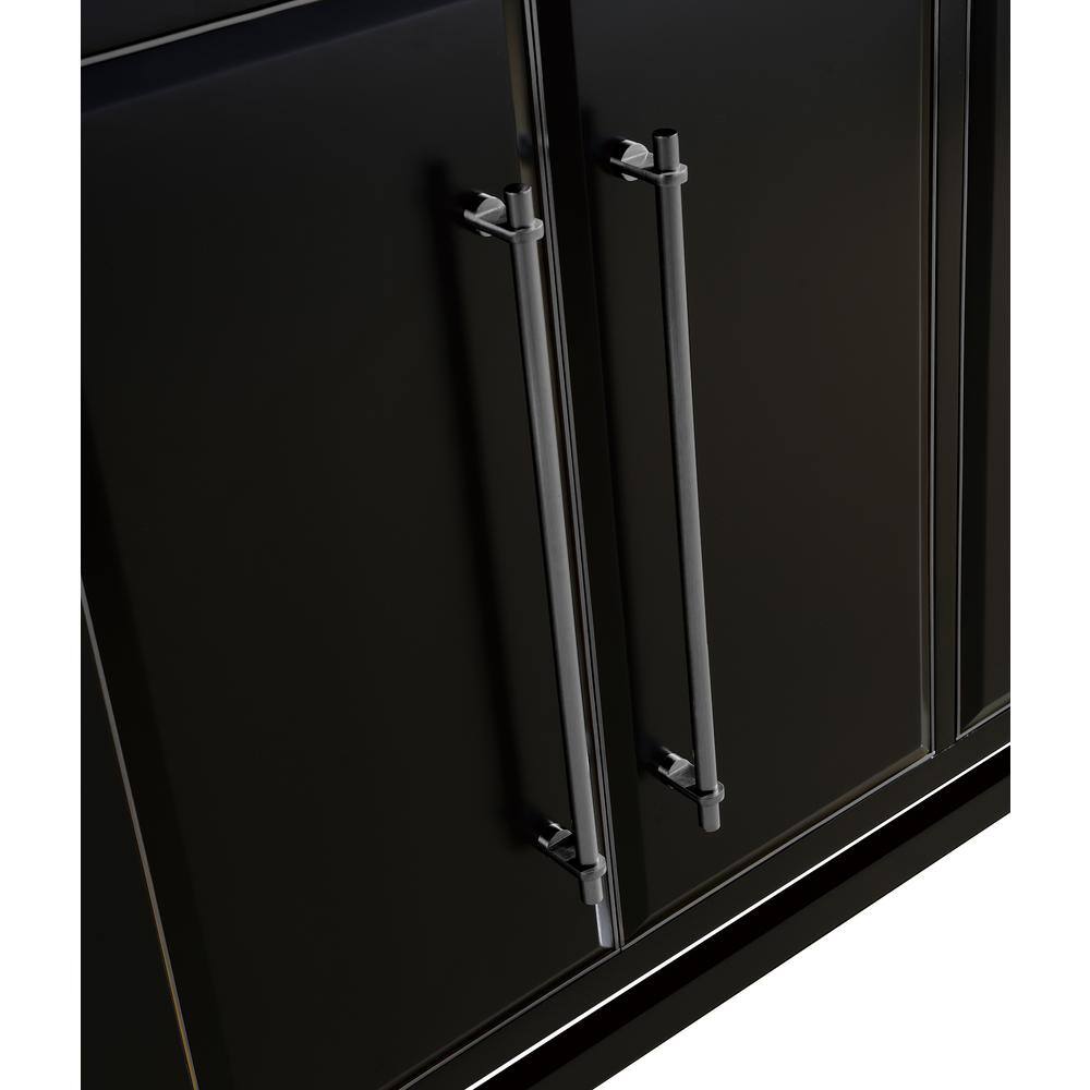 Mason 30" Black Solid Wood Vanity with Carrara Marble Top