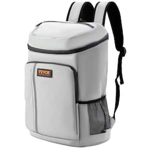 Cooler Backpack, 28 Cans Backpack Cooler Leakproof, Waterproof Insulated Backpack Cooler for Hiking, Camping, BBQ, Grey