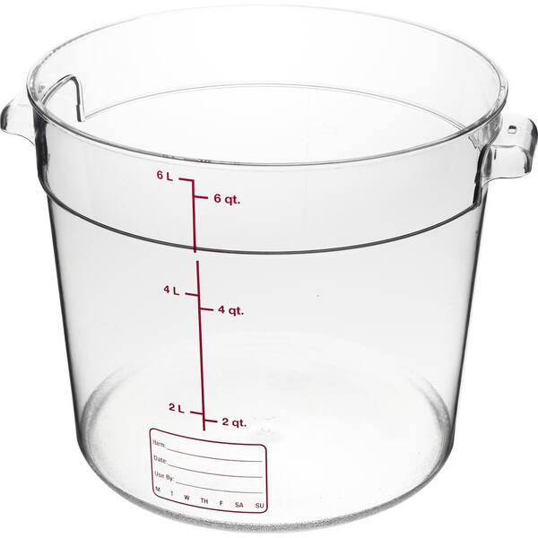 Cambro Round Food Container with lid 6 qt 2 ct (2 count)