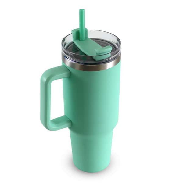 Green Canteen 4 pk 16oz Plastic Double Wall Tumblers with Straw