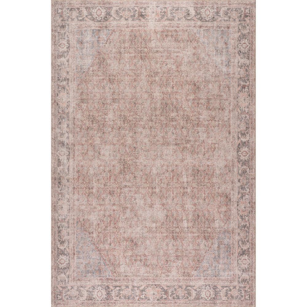 Hillstone Red and Beige Rectangular Synthetic Area Rug