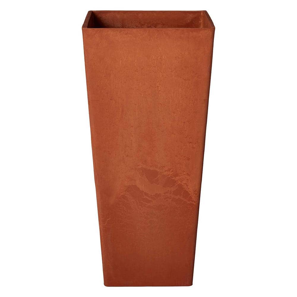 Large Terra Cotta Tall Square Outdoor Planter