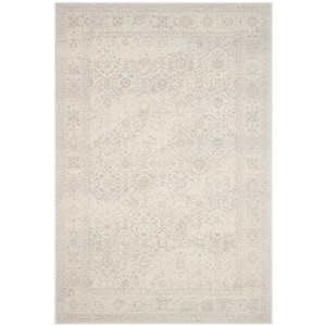 SAFAVIEH Carnegie Cream/Gray 7 ft. x 9 ft. Border Area Rug CNG621D-6 ...