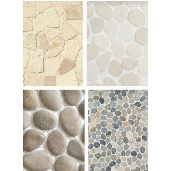 Rain Forest Micro White 12 in. x 12 in. Pebble Mosaic Stone