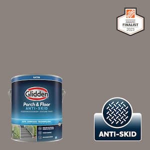 1 gal. PPG1005-5 Elephant Gray Satin Interior/Exterior Anti-Skid Porch and Floor Paint with Cool Surface Technology